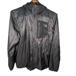 North Face Reversible Wilkens Hooded Wind Jacket Black Men's Size Large EUC